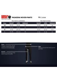 GORILLA WEAR - Pasadena Woven Spodnie - Czarny. Kolor: czarny. Sport: fitness
