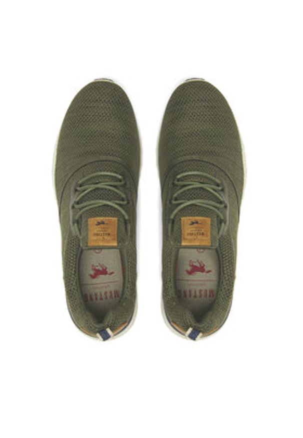 Mustang Sneakersy 4132-311 Khaki. Kolor: brązowy. Materiał: materiał