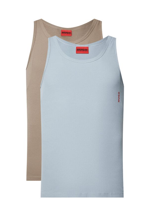 Hugo - HUGO Komplet 2 tank topów 50469778 Kolorowy Slim Fit. Materiał: bawełna. Wzór: kolorowy