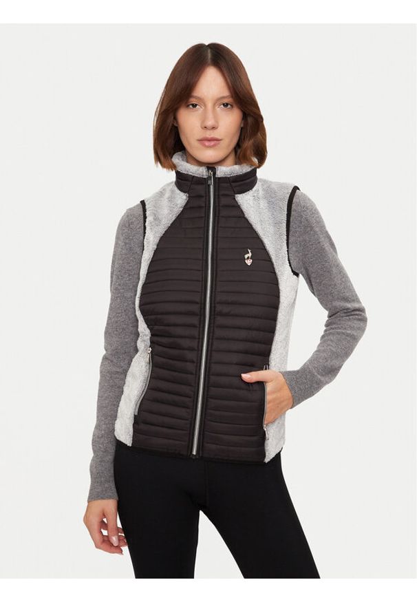 Aulp Bezrękawnik Unima Czarny Slim Fit. Kolor: czarny. Materiał: syntetyk. Długość rękawa: bez rękawów