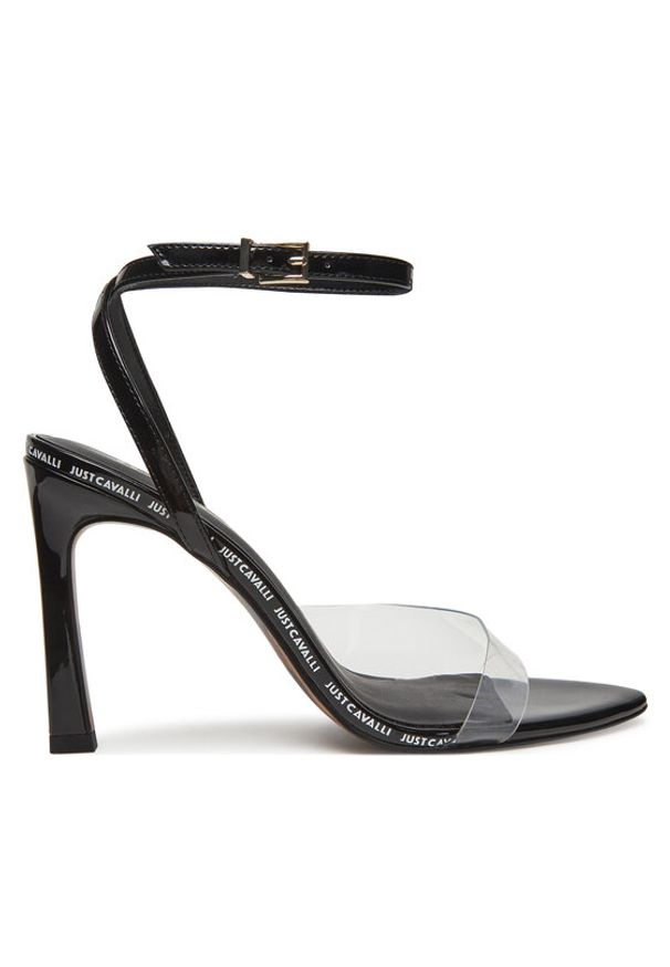 Just Cavalli Sandały 78RA3S58 ZSS72 Czarny. Kolor: czarny. Materiał: skóra