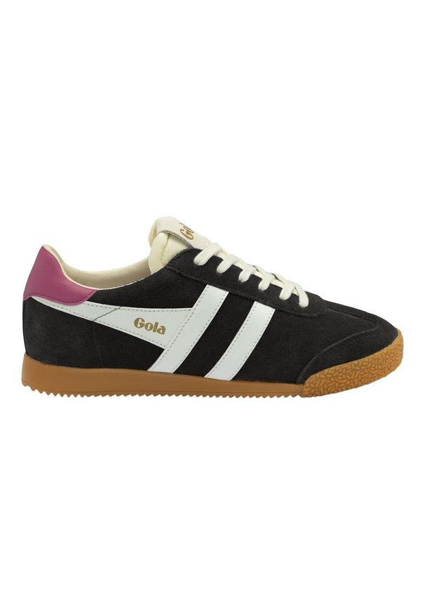 Buty do chodzenia damskie Gola Elan. Zapięcie: sznurówki. Kolor: biały, czarny, wielokolorowy. Materiał: skóra, zamsz, materiał. Szerokość cholewki: normalna. Sport: turystyka piesza