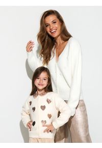 Sinsay - Bawełniana bluzka z połyskującymi cekinami - kremowy. Kolor: kremowy. Materiał: bawełna #1