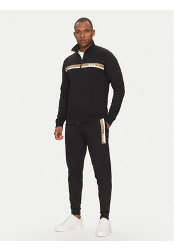 BOSS Spodnie dresowe Authentic 50540654 Czarny Regular Fit. Kolor: czarny. Materiał: bawełna