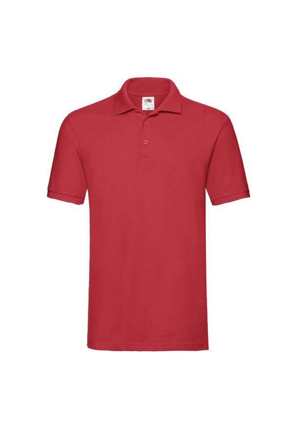 FRUIT OF THE LOOM - Koszulka Polo Premium Unisex Dla Dorosłych. Typ kołnierza: polo. Kolor: czerwony