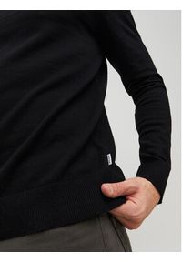 Jack & Jones Sweter Emil 12208364 Czarny Regular Fit. Kolor: czarny. Materiał: bawełna #4