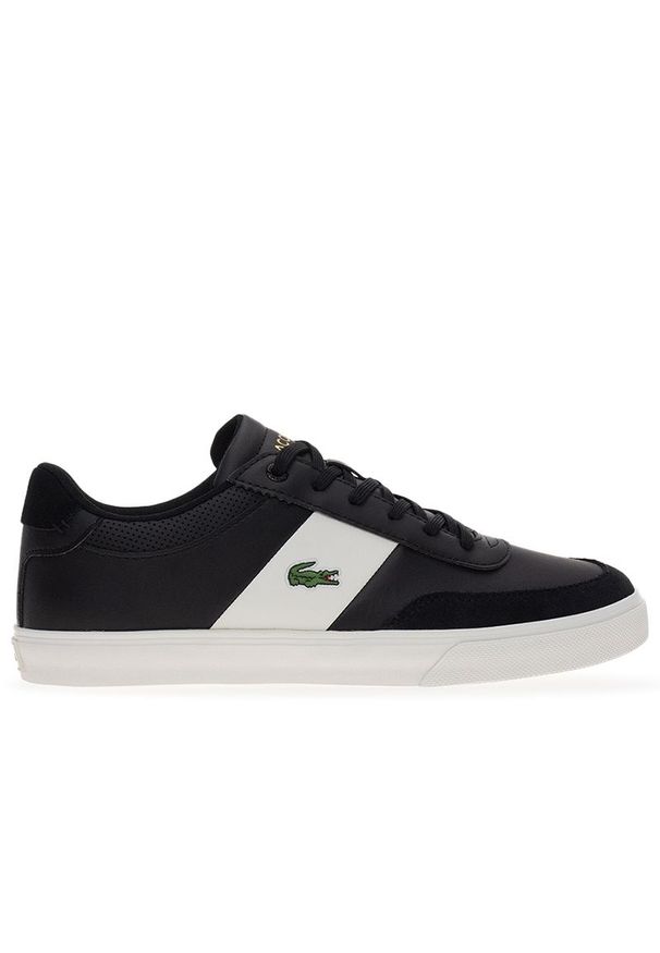 Buty Lacoste Court-Master Pro 2221 744SMA0037-454 - czarne. Okazja: na co dzień. Kolor: czarny. Materiał: skóra, zamsz, syntetyk, guma, materiał. Szerokość cholewki: normalna