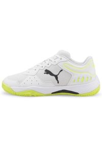 Buty do tenisa dla dzieci Puma Solarsmash Rct Allcourt. Zapięcie: sznurówki. Kolor: wielokolorowy. Materiał: syntetyk, materiał, tkanina. Szerokość cholewki: normalna. Sport: tenis #1