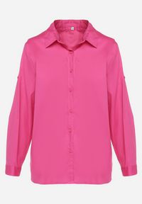 Born2be - Fuksjowa Klasyczna Koszula z Bawełny Oversize Heriadie. Kolor: różowy. Materiał: bawełna. Styl: klasyczny #6