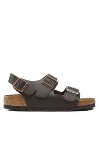 Birkenstock Sandały Milano Bs 34103 Brązowy. Kolor: brązowy. Materiał: skóra