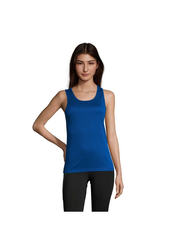 SOL'S - Damski Sportowy Podkoszulek. Kolor: niebieski. Styl: sportowy