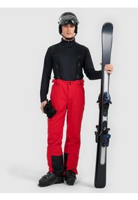 4f - 4F Spodnie narciarskie membrana 5000 męskie - czerwone XL. Kolor: czerwony. Materiał: poliester, materiał. Wzór: gładki. Sezon: zima. Sport: narciarstwo #1
