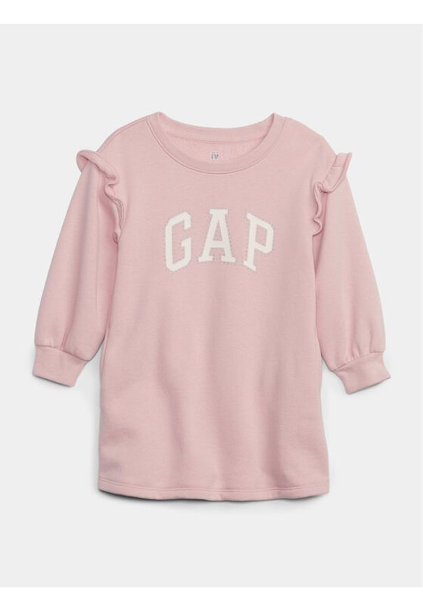 GAP - Gap Sukienka codzienna 741279-01 Różowy Regular Fit. Okazja: na co dzień. Kolor: różowy. Materiał: bawełna. Typ sukienki: proste. Styl: casual