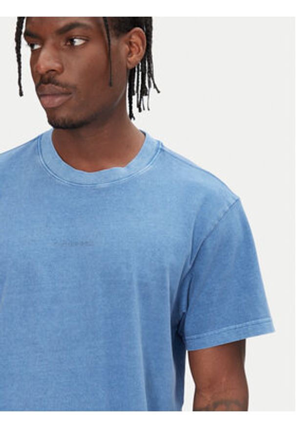 G-Star RAW - G-Star Raw T-Shirt Overdyed D27760-C756 Niebieski Regular Fit. Kolor: niebieski. Materiał: bawełna