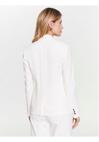 Pinko Marynarka Equilibrato 100987 A0IM Biały Slim Fit. Kolor: biały. Materiał: len, wiskoza