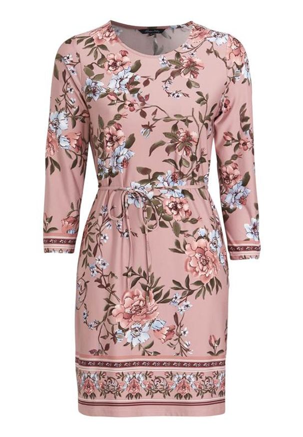 Happy Holly Sukienka Blenda różowy we wzory female różowy/ze wzorem 52/54. Kolor: różowy. Materiał: dzianina, jersey