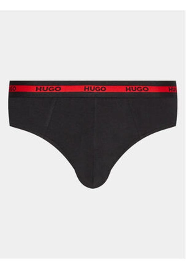 Hugo - HUGO Komplet slipów 50492378 Czarny. Kolor: czarny. Materiał: bawełna