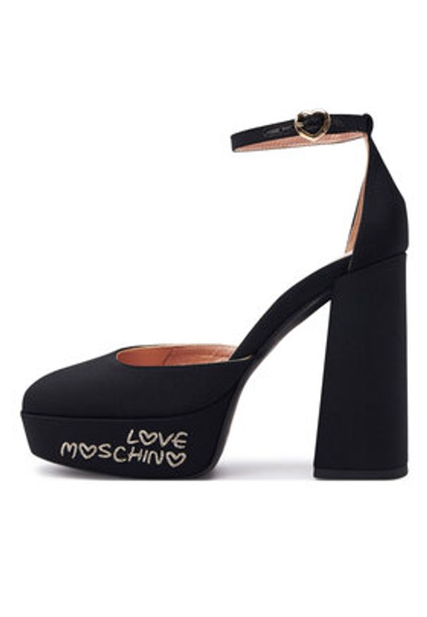 Love Moschino - LOVE MOSCHINO Czółenka JA1030CG1IIM0000 Czarny. Kolor: czarny. Materiał: materiał