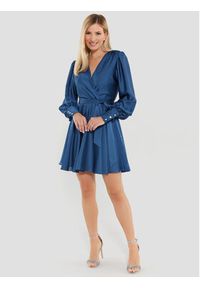 Swing Sukienka koktajlowa 5AE05300 Granatowy Regular Fit. Kolor: niebieski. Materiał: syntetyk. Styl: wizytowy #4
