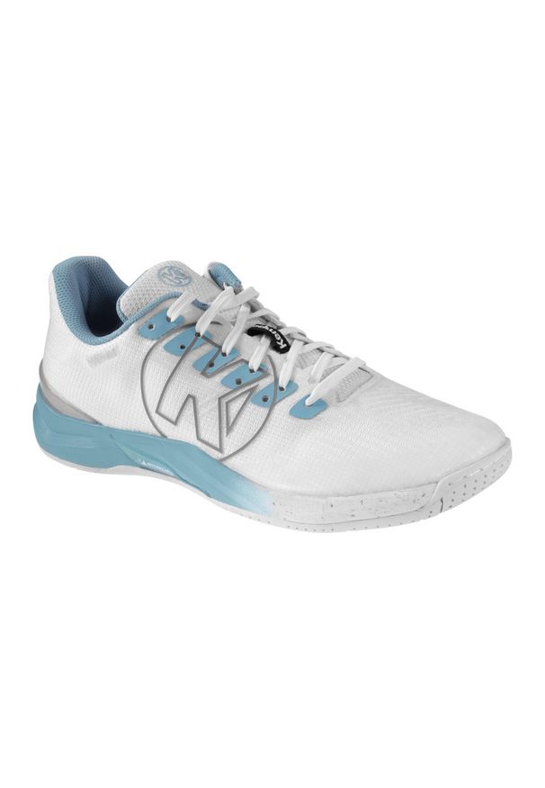 KEMPA - Damskie buty halowe Kempa Attack Pro 2.0 Game Changer. Kolor: biały, wielokolorowy, niebieski, zielony