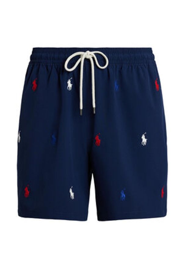 Polo Ralph Lauren Szorty materiałowe 710957786001 Granatowy Classic Fit. Kolor: niebieski. Materiał: syntetyk