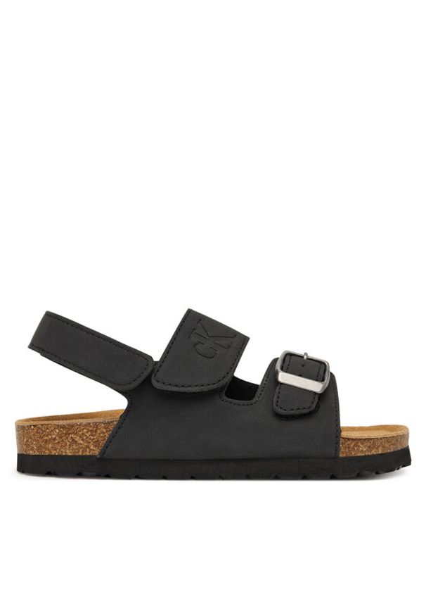 Calvin Klein Sandały Velcro V3X2-83328-0315 S Czarny. Kolor: czarny. Materiał: skóra
