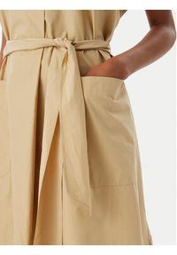 Weekend Max Mara Sukienka codzienna Mitico 2515221132 Beżowy Regular Fit. Okazja: na co dzień. Kolor: beżowy. Materiał: bawełna. Typ sukienki: proste. Styl: casual #5