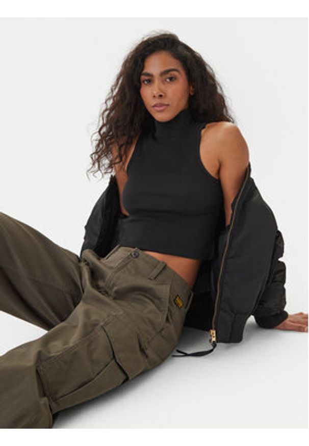 G-Star RAW - G-Star Raw Spodnie cargo D29512-5126 Khaki Loose Fit. Kolor: brązowy. Materiał: bawełna