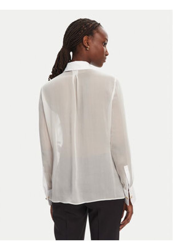 Elisabetta Franchi Koszula CA-107-52E2-V460 Biały Regular Fit. Kolor: biały. Materiał: jedwab