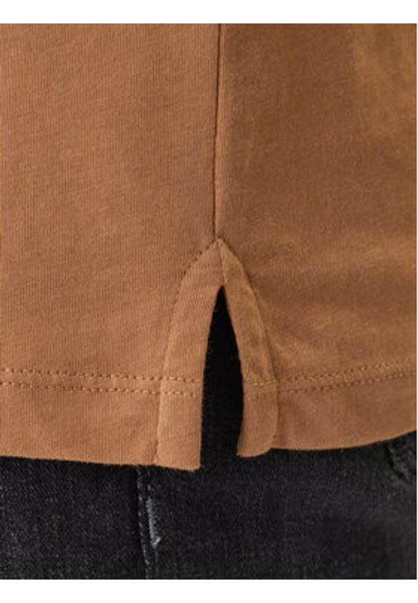 Karl Lagerfeld - KARL LAGERFELD Polo 745710 561224 Beżowy Regular Fit. Typ kołnierza: polo. Kolor: beżowy. Materiał: bawełna