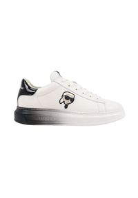 Karl Lagerfeld - KARL LAGERFELD Białe męskie sneakersy skórzane Ombre KAPRI, Rozmiar 43. Okazja: na co dzień. Kolor: biały. Materiał: skóra #6