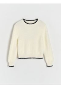 Reserved - Miękki sweter - złamana biel. Materiał: dzianina #1