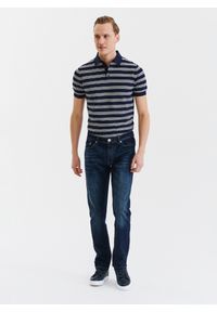 Pako Lorente - PAKO LORENTE – Granatowe spodnie męskie jeansowe. Okazja: na co dzień. Kolor: niebieski. Materiał: jeans. Długość: długie. Styl: casual
