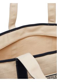 TOMMY HILFIGER - Tommy Hilfiger Torebka Th Summer Canvas Tote AW0AW17421 Beżowy. Kolor: beżowy #5