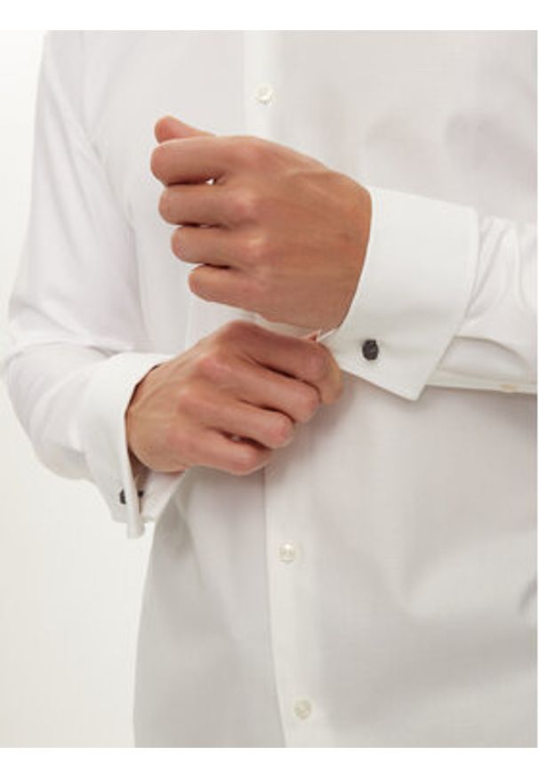 BOSS - Boss Koszula H-Hank 50527622 Biały Slim Fit. Kolor: biały. Materiał: bawełna