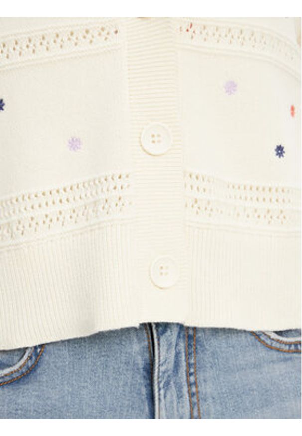 United Colors of Benetton - United Colors Of Benetton Kardigan 10C1E604W Beżowy Regular Fit. Kolor: beżowy. Materiał: bawełna