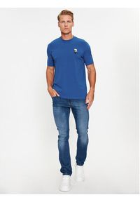Karl Lagerfeld - KARL LAGERFELD T-Shirt 755027 534221 Granatowy Regular Fit. Typ kołnierza: dekolt w karo. Kolor: niebieski. Materiał: bawełna #3