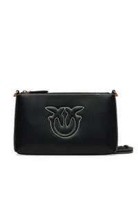 Pinko - PINKO Torebka Flat Horizontal Mini PE 25 PCPL 104277 A2AN Czarny. Kolor: czarny. Materiał: skórzane