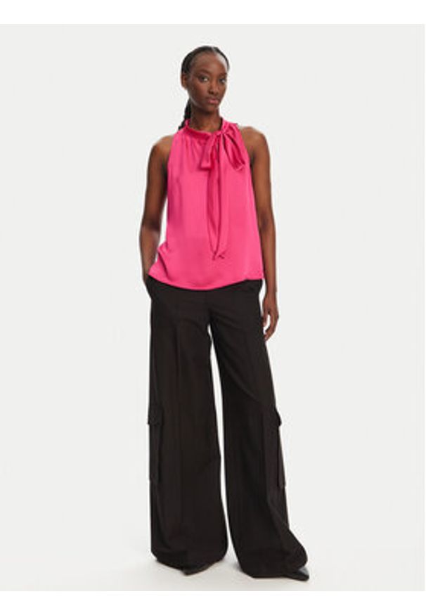 Hugo - HUGO Bluzka Celuni-1 50540259 Różowy Regular Fit. Kolor: różowy. Materiał: syntetyk