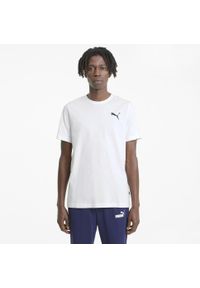 T-shirt z krótkim rękawem męski Puma ESS SMALL LOGO. Kolor: biały. Materiał: bawełna, materiał. Długość rękawa: krótki rękaw. Długość: krótkie