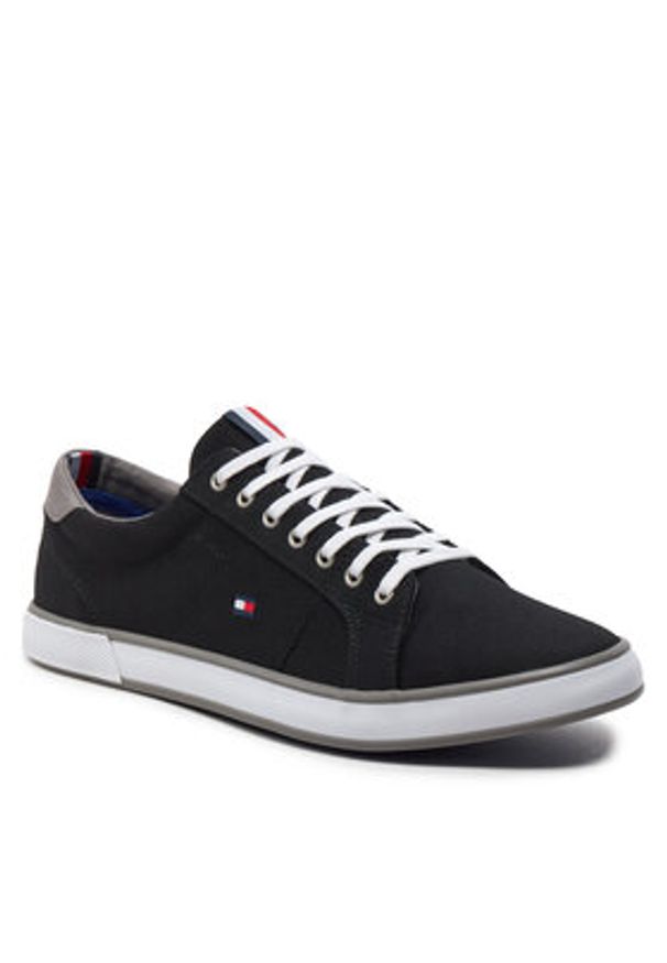 TOMMY HILFIGER - Tommy Hilfiger Tenisówki Harlow 1D FM0FM00596 Czarny. Kolor: czarny. Materiał: materiał
