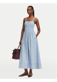 BOSS Sukienka letnia C Diplyn 50559218 Niebieski jasny Regular Fit. Kolor: niebieski. Materiał: bawełna. Sezon: lato #5