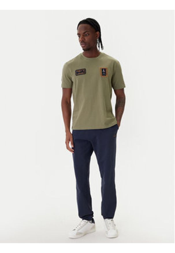 Aeronautica Militare T-Shirt 261TS2544UJ00592 Zielony Regular Fit. Kolor: zielony. Materiał: bawełna