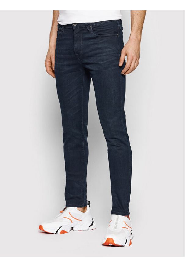 Selected Homme Jeansy Leon 16069648 Granatowy Slim Fit. Kolor: niebieski