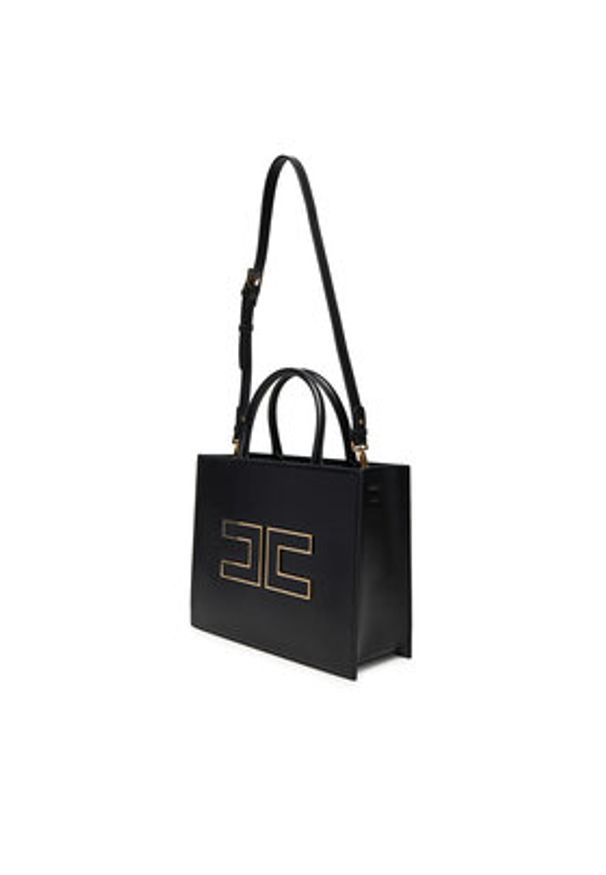 Elisabetta Franchi Torebka BS-32A-56E2-V420 Czarny. Kolor: czarny. Materiał: skórzane