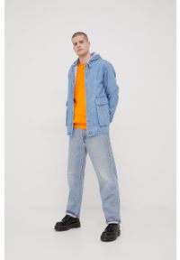adidas Originals bluza Adicolor HE9485 męska kolor pomarańczowy z aplikacją. Kolor: pomarańczowy. Materiał: poliester, bawełna. Długość rękawa: raglanowy rękaw. Wzór: aplikacja #4
