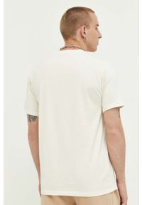 Converse t-shirt bawełniany kolor beżowy z aplikacją. Kolor: beżowy. Materiał: bawełna. Długość rękawa: krótki rękaw. Długość: krótkie. Wzór: aplikacja. Styl: klasyczny #3