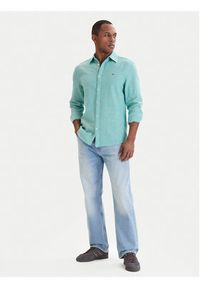 Tommy Jeans Koszula DM0DM22761 Turkusowy Regular Fit. Kolor: turkusowy. Materiał: bawełna #4