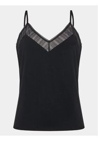 Passionata Koszulka piżamowa Romane P42J10 Czarny Regular Fit. Kolor: czarny. Materiał: bawełna #1