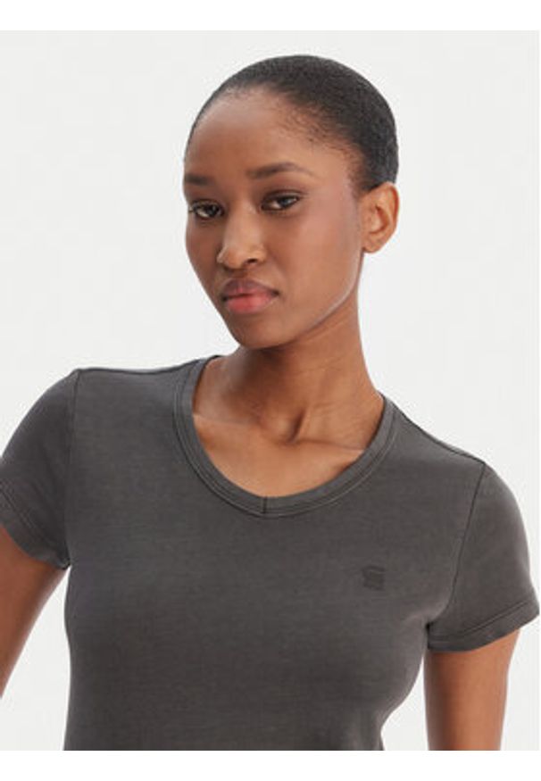 G-Star RAW - G-Star Raw T-Shirt Eyben D24533-B059 Czarny Slim Fit. Kolor: czarny. Materiał: bawełna